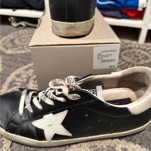 Golden Goose Black and White Star Sneakers